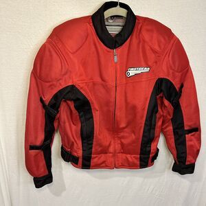 FIRST GEAR Armored Motorcycle Red Black Jacket Women’s‎ Size small Padded
